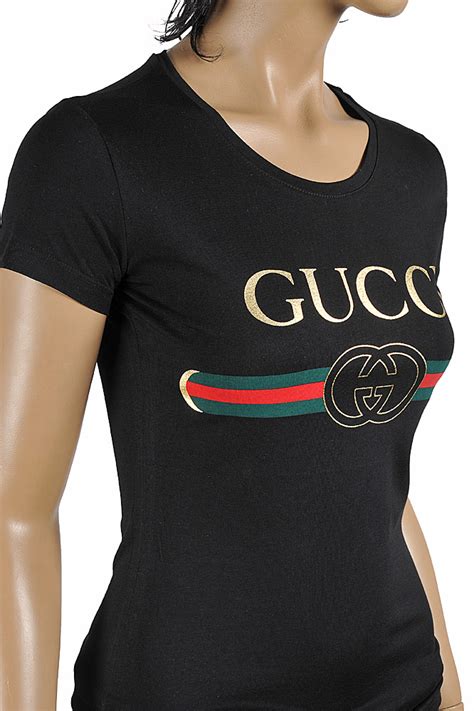 ladies gucci tshirt|gucci t shirt logo print.